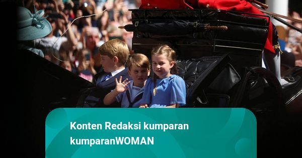 3 Anak Pangeran William & Kate Middleton Tampil Perdana di Trooping the